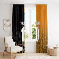 Custom New Zealand and Australia Rugby Championship 2024 Window Curtain Maori Warrior and Kangaroo Mascot with Fern Aboriginal LT03 - Polynesian Pride