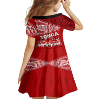 Tonga Rugby Family Matching Long Sleeve Bodycon Dress and Hawaiian Shirt Sipi Tau Dance Ngatu Pattern LT03 - Polynesian Pride