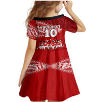 Personalised Tonga Rugby Family Matching Mermaid Dress and Hawaiian Shirt Sipi Tau Dance Ngatu Pattern LT03 - Polynesian Pride