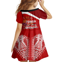 Tonga Rugby Family Matching Tank Maxi Dress and Hawaiian Shirt Sipi Tau Dance Coat of Arms Ngatu Pattern LT03 - Polynesian Pride