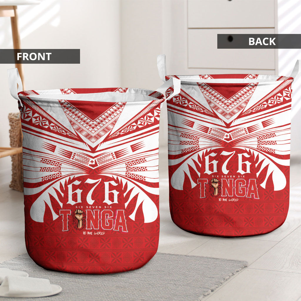 Tonga Rugby Laundry Basket Sipi Tau - Six Seven Six to the World LT03 - Polynesian Pride