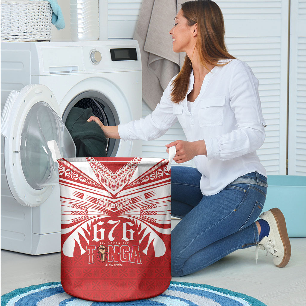 Tonga Rugby Laundry Basket Sipi Tau - Six Seven Six to the World LT03 - Polynesian Pride