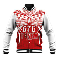 Tonga Rugby Custom Baseball Jacket Sipi Tau - Six Seven Six to the World LT03 Unisex Red - Polynesian Pride