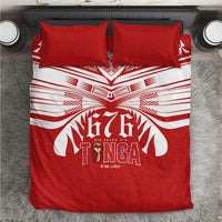 Tonga Rugby Bedding Set Sipi Tau - Six Seven Six to the World LT03 Red - Polynesian Pride