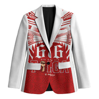 Tonga Rugby Custom Blazer Sipi Tau - Six Seven Six to the World LT03 Unisex Red - Polynesian Pride