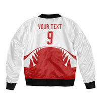 Tonga Rugby Custom Bomber Jacket Sipi Tau - Six Seven Six to the World LT03 - Polynesian Pride