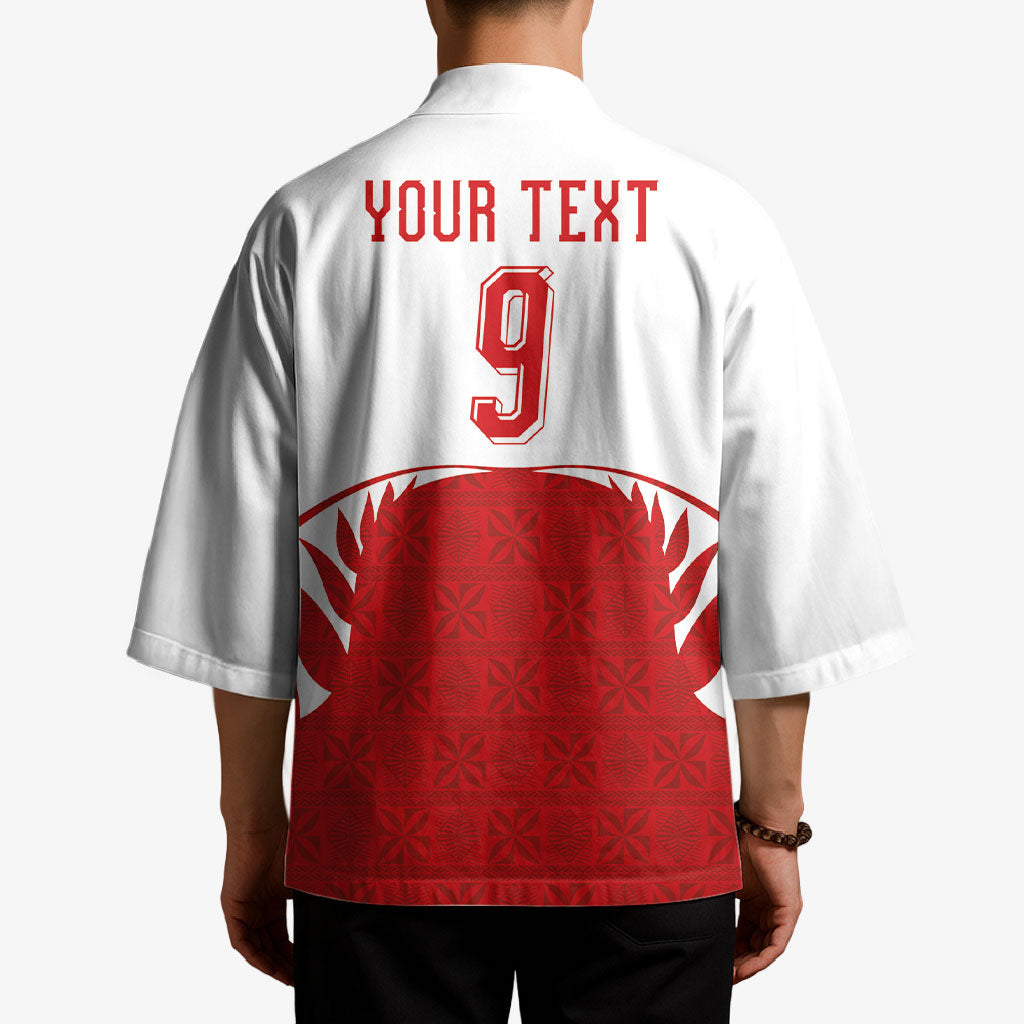 Tonga Rugby Custom Kimono Sipi Tau - Six Seven Six to the World LT03 - Polynesian Pride