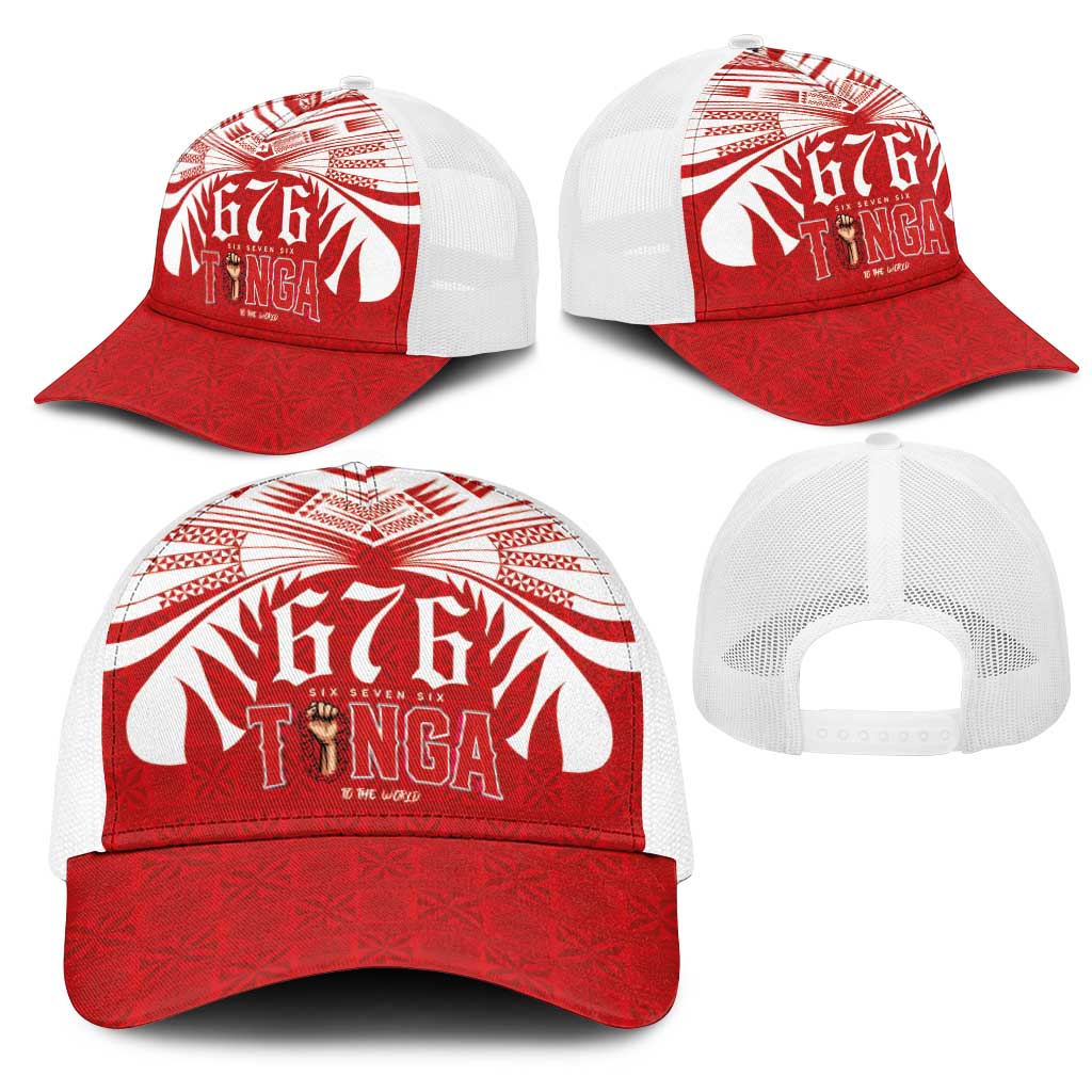 Tonga Rugby Mesh Trucker Cap Sipi Tau - Six Seven Six to the World LT03 - Polynesian Pride