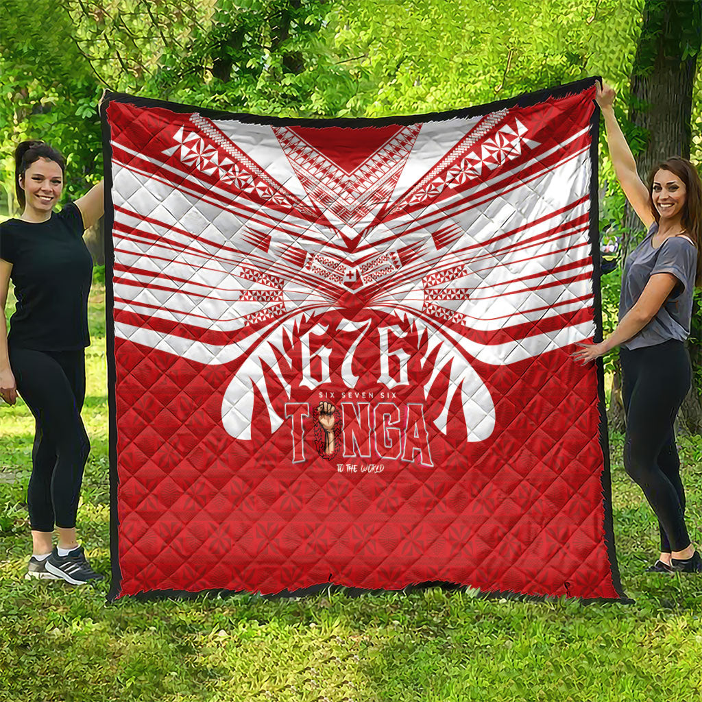 Tonga Rugby Quilt Sipi Tau - Six Seven Six to the World LT03 - Polynesian Pride