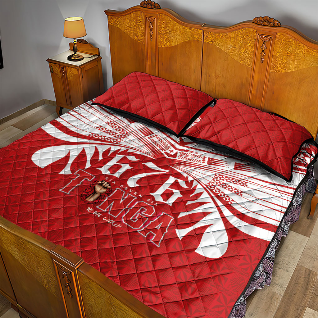 Tonga Rugby Quilt Bed Set Sipi Tau - Six Seven Six to the World LT03 - Polynesian Pride