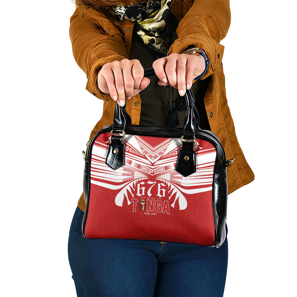 Tonga Rugby Shoulder Handbag Sipi Tau - Six Seven Six to the World LT03 One Size Red - Polynesian Pride
