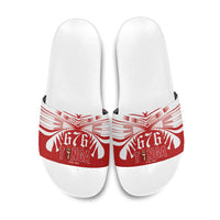 Tonga Rugby Slide Sandals Sipi Tau - Six Seven Six to the World LT03 Red - Polynesian Pride