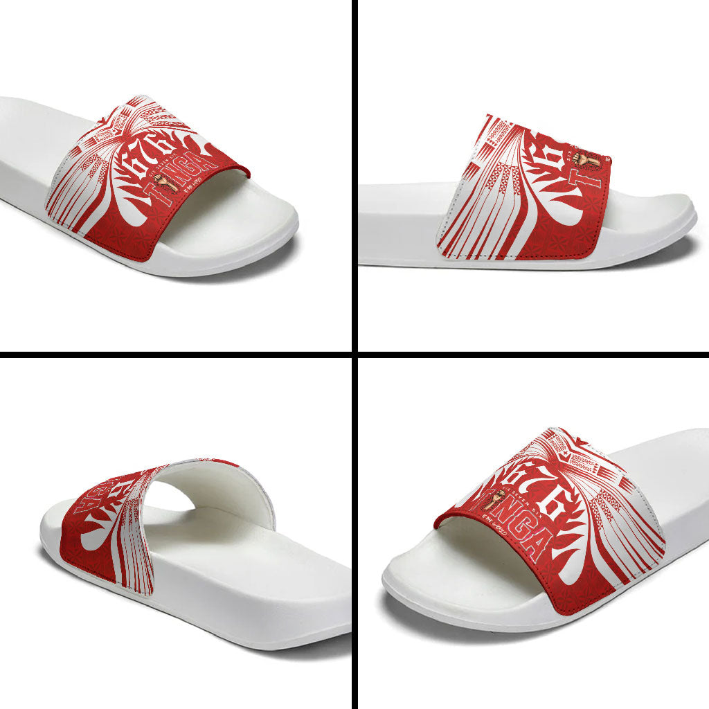 Tonga Rugby Slide Sandals Sipi Tau - Six Seven Six to the World LT03 - Polynesian Pride