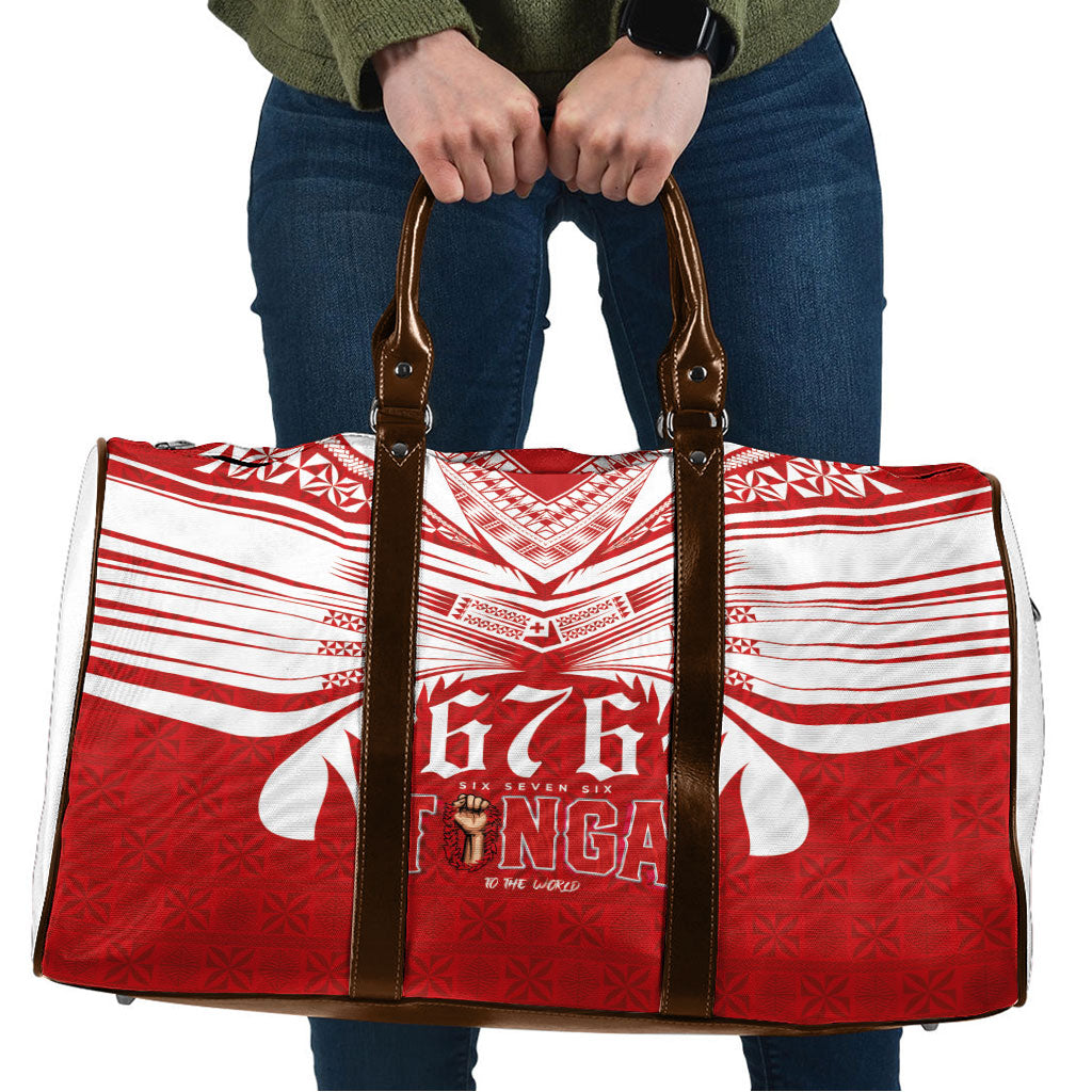 Tonga Rugby Travel Bag Sipi Tau - Six Seven Six to the World LT03 Red - Polynesian Pride
