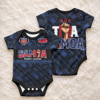 Toa Samoa Rugby Baby Onesie Siva Tau - Samoan Warriors Pacific Pattern LT03 - Polynesian Pride