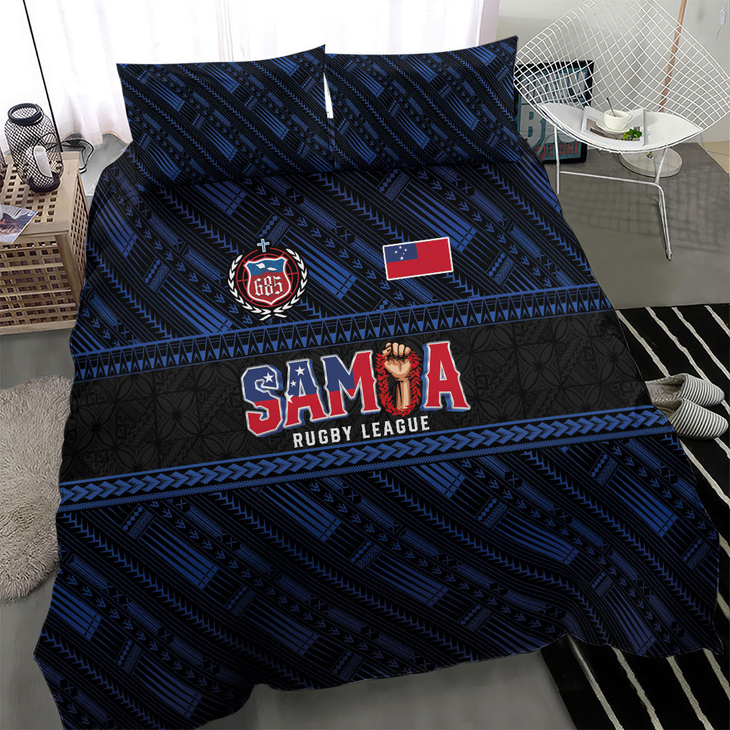 Toa Samoa Rugby Bedding Set Siva Tau - Samoan Warriors Pacific Pattern LT03 - Polynesian Pride