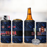 Toa Samoa Rugby 4 in 1 Can Cooler Tumbler Siva Tau - Samoan Warriors Pacific Pattern LT03 - Polynesian Pride