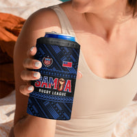 Toa Samoa Rugby 4 in 1 Can Cooler Tumbler Siva Tau - Samoan Warriors Pacific Pattern LT03 - Polynesian Pride