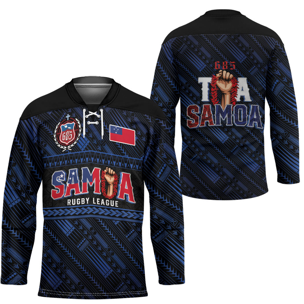 Toa Samoa Rugby Hockey Jersey Siva Tau - Samoan Warriors Pacific Pattern LT03 - Polynesian Pride