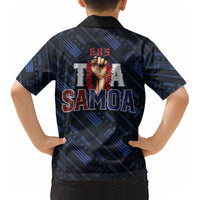 Toa Samoa Rugby Kid Hawaiian Shirt Siva Tau - Samoan Warriors Pacific Pattern LT03 - Polynesian Pride