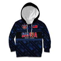 Toa Samoa Rugby Kid Hoodie Siva Tau - Samoan Warriors Pacific Pattern LT03 Hoodie Navy - Polynesian Pride