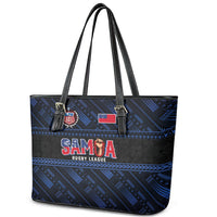Toa Samoa Rugby Leather Tote Bag Siva Tau - Samoan Warriors Pacific Pattern LT03 - Polynesian Pride