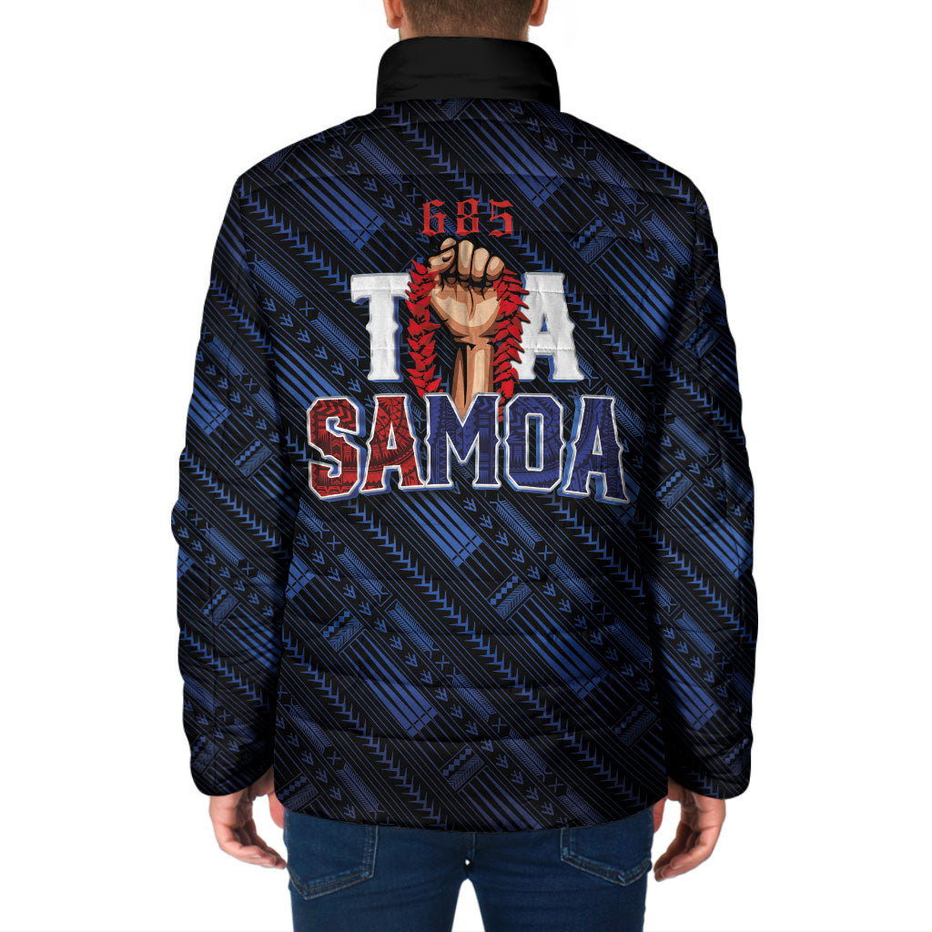 Toa Samoa Rugby Padded Jacket Siva Tau - Samoan Warriors Pacific Pattern LT03 - Polynesian Pride