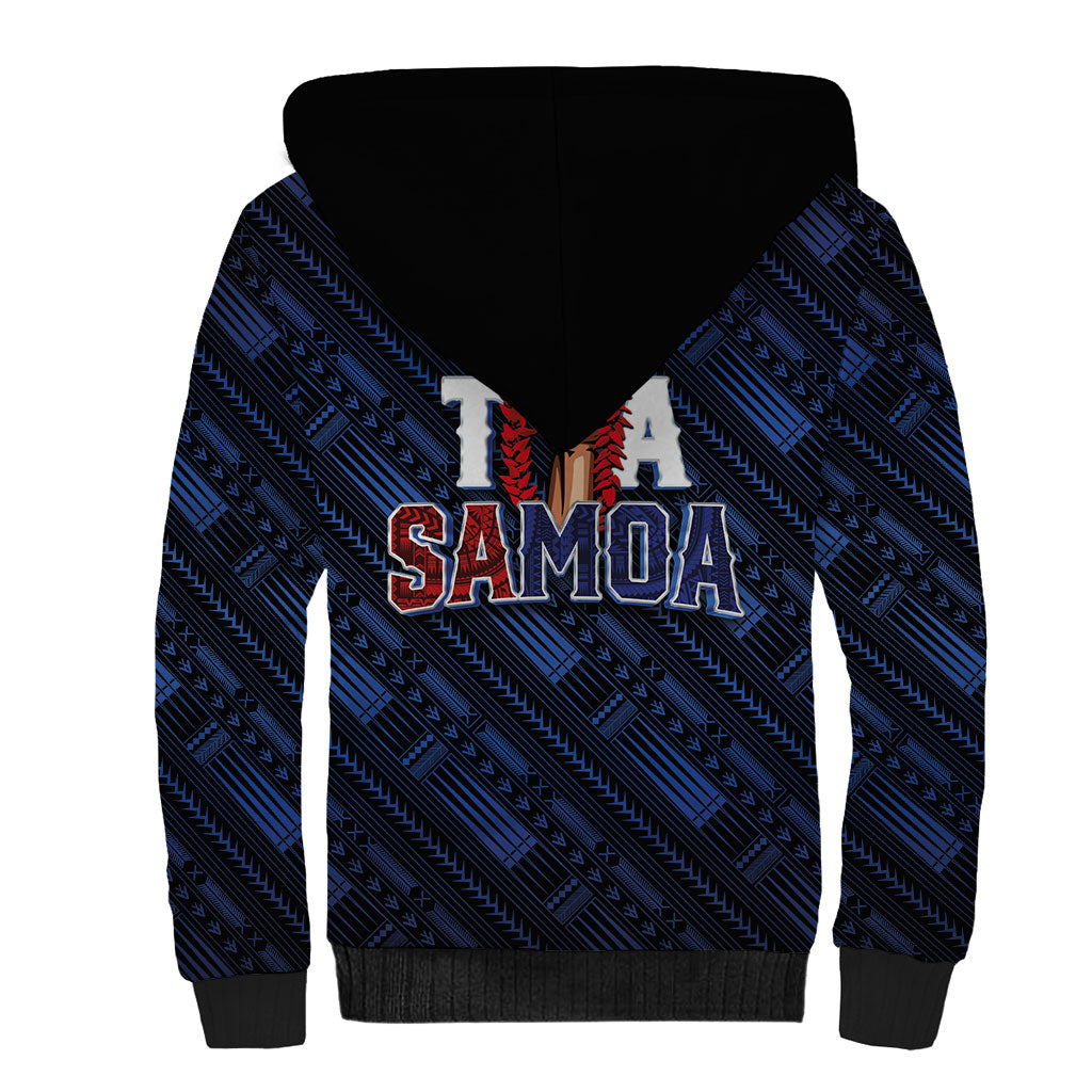 Toa Samoa Rugby Sherpa Hoodie Siva Tau - Samoan Warriors Pacific Pattern LT03 - Polynesian Pride