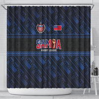 Toa Samoa Rugby Shower Curtain Siva Tau - Samoan Warriors Pacific Pattern LT03 - Polynesian Pride