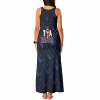 Toa Samoa Rugby Tank Maxi Dress Siva Tau - Samoan Warriors Pacific Pattern LT03 - Polynesian Pride
