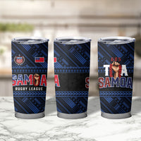 Toa Samoa Rugby Tumbler Cup Siva Tau - Samoan Warriors Pacific Pattern LT03 - Polynesian Pride