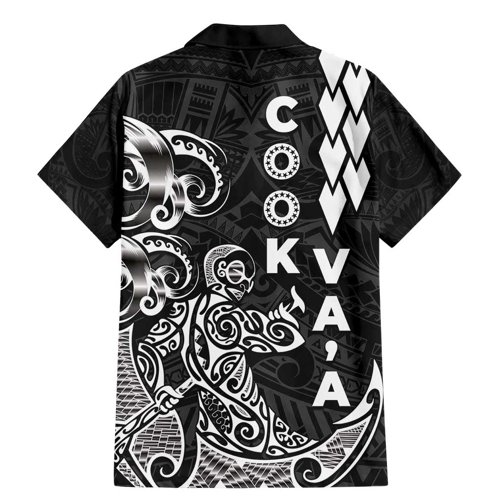Cook Islands Va'a Polynesian Art Tattoo Family Matching Mermaid Dress and Hawaiian Shirt Black Color LT03 - Polynesian Pride