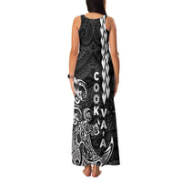Cook Islands Va'a Polynesian Art Tattoo Family Matching Tank Maxi Dress and Hawaiian Shirt Black Color LT03 - Polynesian Pride