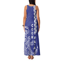 Cook Islands Va'a Polynesian Art Tattoo Family Matching Tank Maxi Dress and Hawaiian Shirt Blue Color LT03 - Polynesian Pride