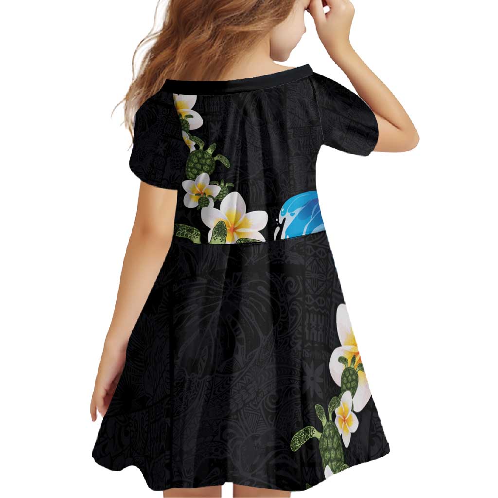 Hawaiian Plumeria and Turtle Family Matching Off Shoulder Maxi Dress and Hawaiian Shirt with Polynesian Tribal Art Pattern Vintage Vibes LT03 - Polynesian Pride