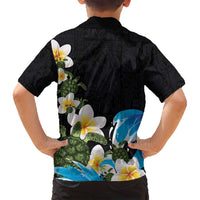 Hawaiian Plumeria and Turtle Family Matching Puletasi and Hawaiian Shirt with Polynesian Tribal Art Pattern Vintage Vibes LT03 - Polynesian Pride