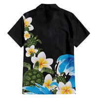 Hawaiian Plumeria and Turtle Family Matching Puletasi and Hawaiian Shirt with Polynesian Tribal Art Pattern Vintage Vibes LT03 - Polynesian Pride