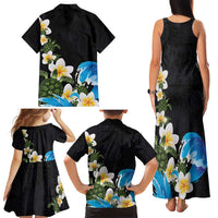 Hawaiian Plumeria and Turtle Family Matching Tank Maxi Dress and Hawaiian Shirt with Polynesian Tribal Art Pattern Vintage Vibes LT03 - Polynesian Pride