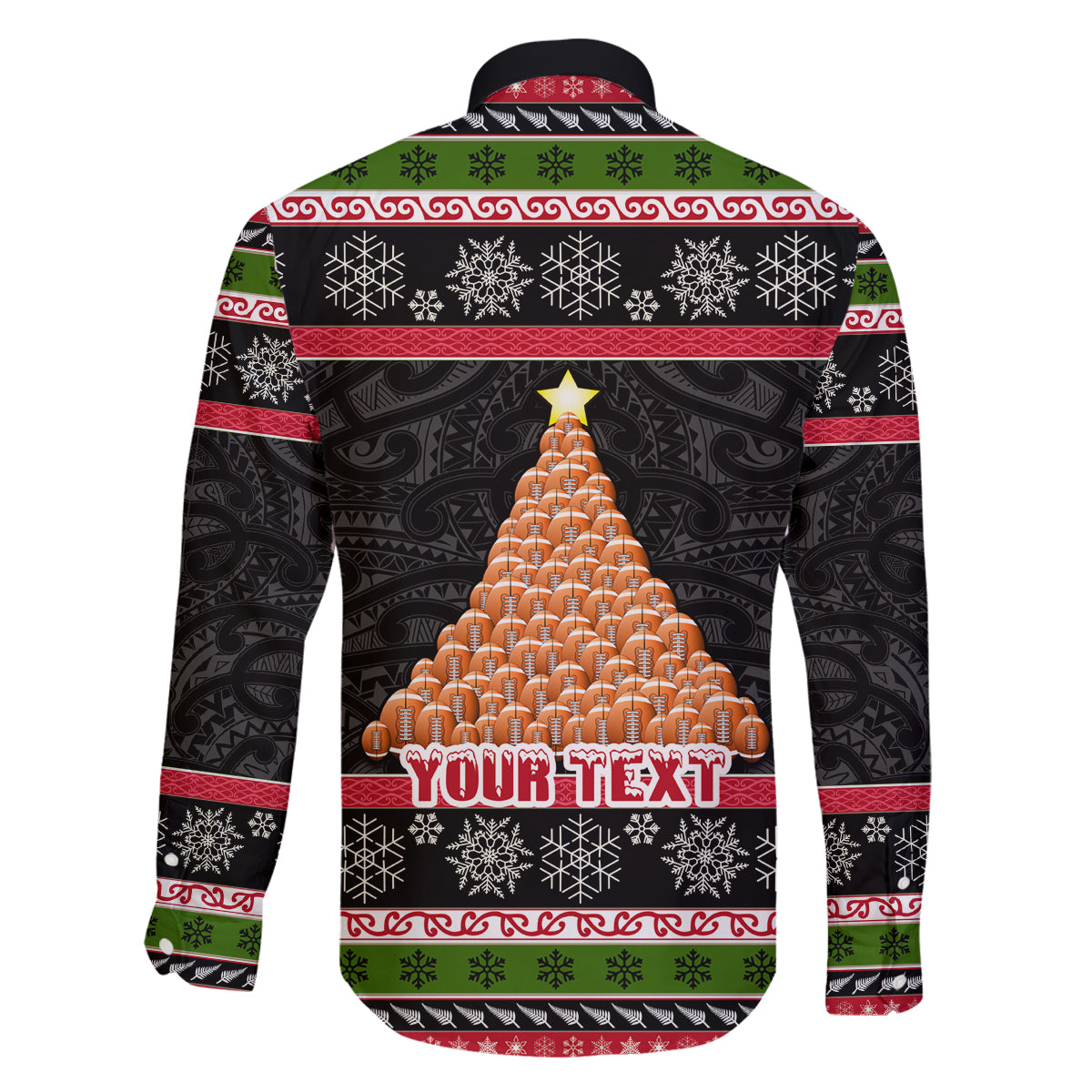 Personalized New Zealand Meri Kirihimete Family Matching Summer Maxi Dress and Hawaiian Shirt Maori Warrior with Rugby Christmas Tree LT03 - Polynesian Pride