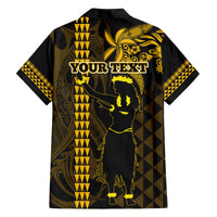 Custom Hawaii Family Matching Long Sleeve Bodycon Dress and Hawaiian Shirt Ukelele and Hula Girl Mix Kakau Pattern LT03 - Polynesian Pride