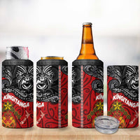 Maori King Movement 4 in 1 Can Cooler Tumbler Ko Te Mana Motuhake Emblem with Moko and Polynesian Art Tattoo LT03 - Polynesian Pride