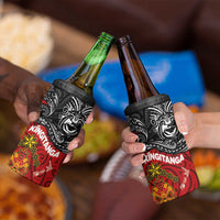Maori King Movement 4 in 1 Can Cooler Tumbler Ko Te Mana Motuhake Emblem with Moko and Polynesian Art Tattoo LT03 - Polynesian Pride
