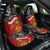 The Kingitanga - Maori King Movement Car Seat Cover Ko Te Mana Motuhake Emblem with Moko and Polynesian Art Tattoo