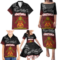 Personalised Maori King Movement Family Matching Puletasi and Hawaiian Shirt Ko Te Mana Motuhake Emblem with Silver Ferns and Polynesian Art Tattoo LT03 - Polynesian Pride