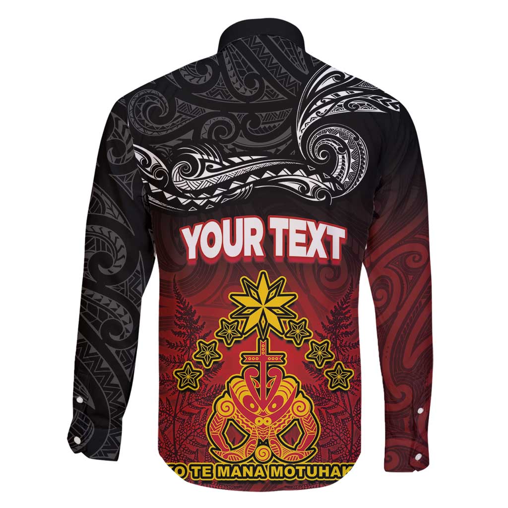 Personalised Maori King Movement Family Matching Puletasi and Hawaiian Shirt Ko Te Mana Motuhake Emblem with Silver Ferns and Polynesian Art Tattoo LT03 - Polynesian Pride