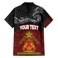 Personalised Maori King Movement Family Matching Tank Maxi Dress and Hawaiian Shirt Ko Te Mana Motuhake Emblem with Silver Ferns and Polynesian Art Tattoo LT03 - Polynesian Pride
