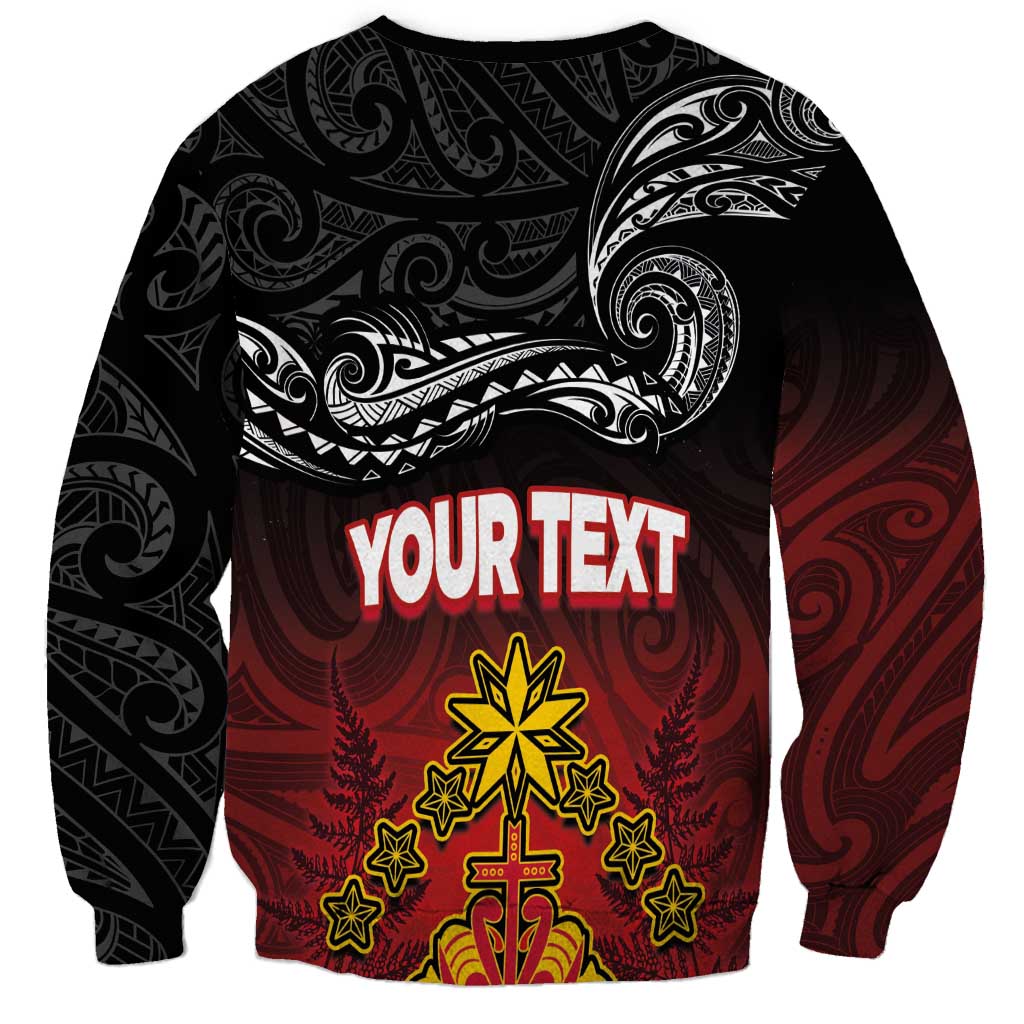 Personalised The Kingitanga - Maori King Movement Sweatshirt Ko Te Mana Motuhake Emblem with Silver Ferns and Polynesian Art Tattoo