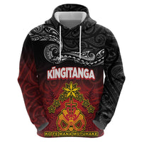 Personalised Maori King Movement Zip Hoodie Ko Te Mana Motuhake Emblem with Silver Ferns and Polynesian Art Tattoo LT03 - Polynesian Pride