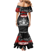 Personalised Maori King Movement Family Matching Mermaid Dress and Hawaiian Shirt Te Paki-o-Matariki with Silver Ferns and Polynesian Art Tattoo LT03 - Polynesian Pride