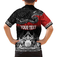 Personalised Maori King Movement Family Matching Puletasi and Hawaiian Shirt Te Paki-o-Matariki with Silver Ferns and Polynesian Art Tattoo LT03 - Polynesian Pride